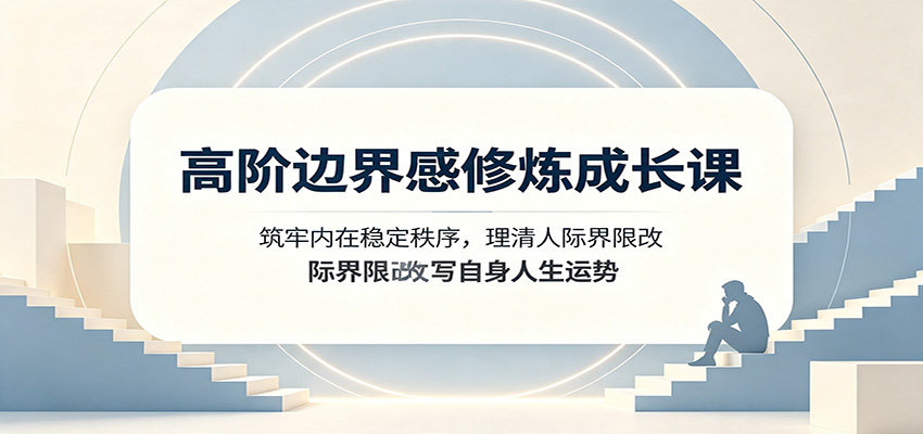 高阶边界感修炼成长课:筑牢内在稳定秩序,理清人际界限改写自身人生运势-鼎铸网