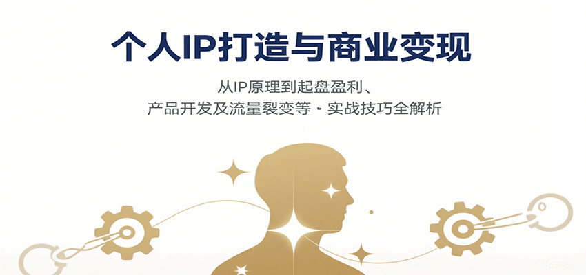 个人IP打造与商业变现，从IP原理到起盘盈利、产品开发及流量裂变等实战技巧全解析-鼎铸网