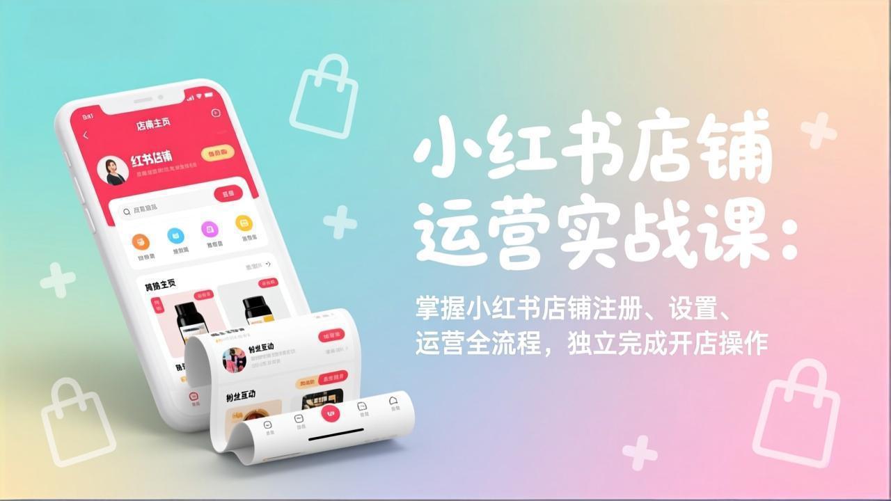 337c674f4bde51ce22075f2a141ba243.jpeg 小红书店铺运营实战课:掌握小红书店铺注册、设置、运营全流程,独立完成开店操作