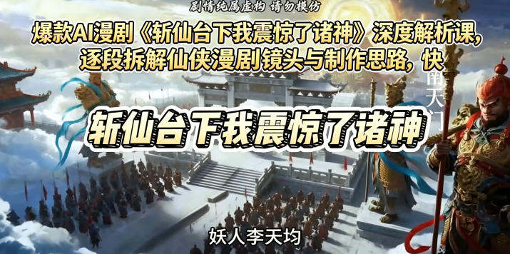 爆款AI漫剧《斩仙台下我震惊了诸神》深度解析课，逐段拆解仙侠漫剧镜头与制作思路，快速复刻爆款创作模式-鼎铸网