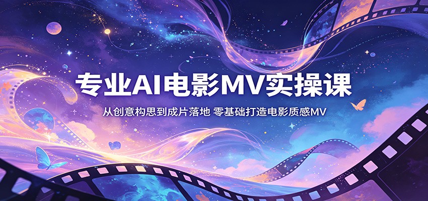 专业AI电影MV实操课:从创意构思到成片落地,零基础打造电影质感MV-鼎铸网