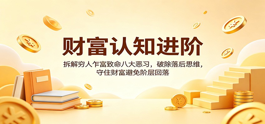 财富认知进阶:拆解穷人乍富致命八大恶习,破除落后思维,守住财富避免阶层回落-鼎铸网