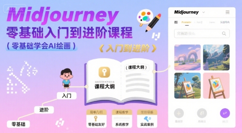 36026322b1b19886c75624c7835582f0.jpeg midjourney零基础入门到进阶课程,零基础学会AI绘画
