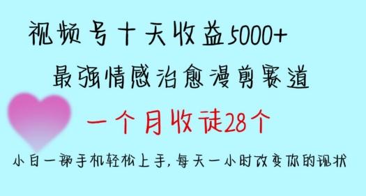 十天收益5000+，多平台捞金，视频号情感治愈漫剪，一个月收徒28个，小白一部手机轻松上手【揭秘】-鼎铸网