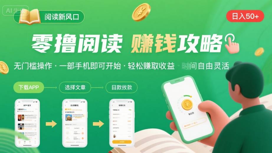 379e64f4af5b29e822a85f5f49988594.jpeg 零撸阅读新风口,无门槛轻松挣,一部手机,日入 50-3张【揭秘】