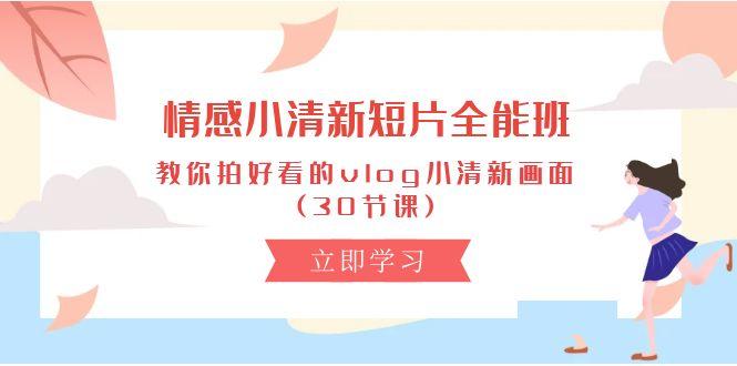 37bb68d99f3b84c61138079faac61e0e.jpeg 情感 小清新短片-全能班,教你拍好看的vlog小清新画面 (30节课