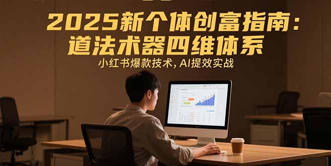 380ed960e998b48f9a65418da4d51634.jpeg 2025新个体创富指南:道法术器四维体系,小红书爆款技术,AI提效实战