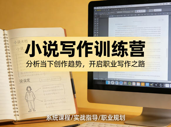 38850ae8af5baedb7502e4e0b2dd60c1.jpeg 小说加写作训练营,带你分析如何在当下脱颖而出,开启你的职业创作之路