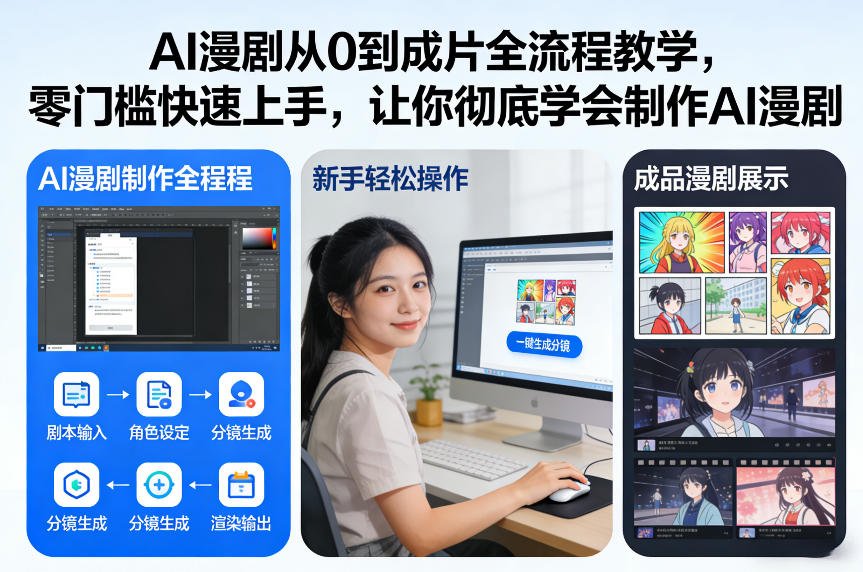 AI漫剧从0到成片全流程教学，零门槛快速上手，让你彻底学会制作AI漫剧【保姆级教程】-鼎铸网