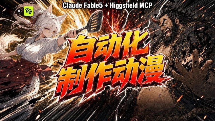 AI自动化动漫制作！Claude Fable 5接入Higgsfield MCP，直接生成完整创意内容-鼎铸网