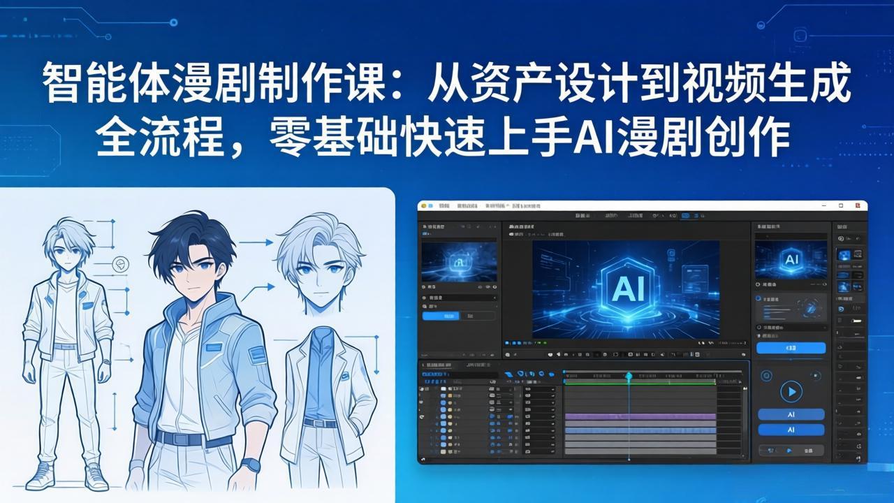 397f25bb586ebd0d71cb070455471a4c.jpeg 智能体漫剧制作课:从资产设计到视频生成全流程,零基础快速上手AI漫剧创作