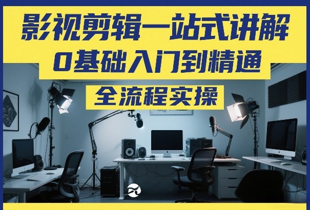 影视剪辑一站式讲解,0基础入门到精通,全流程实操-鼎铸网