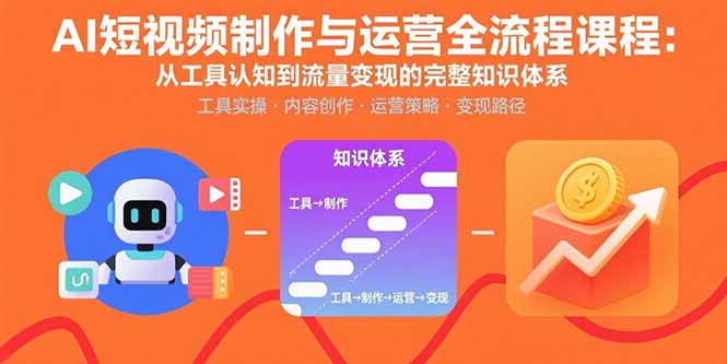 3a425cc5348b5548f2a920144252f5d1.jpeg AI短视频制作与运营全流程课程:从工具认知到流量变现的完整知识体系