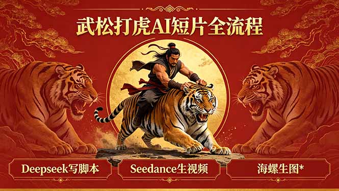 武松打虎AI短片全流程:Deepseek写脚本+Seedance生视频+海螺生图-鼎铸网