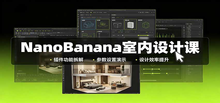 NanoBanana室内设计课：无限画布配置，插件实操，生图改图视频制作-鼎铸网