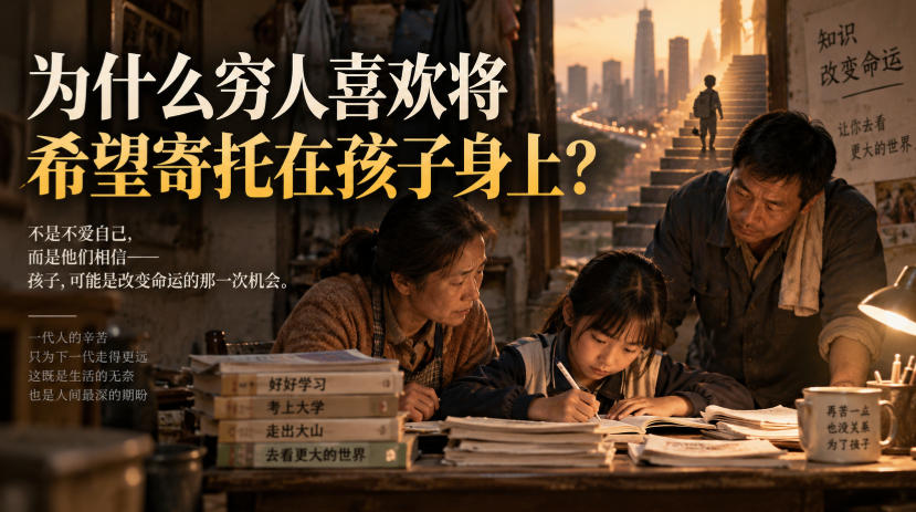 某社群精品文章：为什么穷人喜欢将希望寄托在孩子身上？-鼎铸网