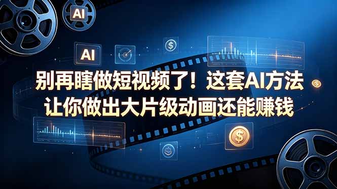 别再瞎做短视频了!这套 AI 方法让你做出大片级动画还能赚钱【原创双语字幕】-鼎铸网