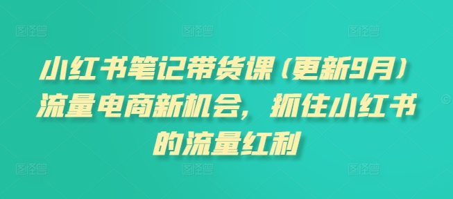 3d08cddbd6f169e2cdcf8b3045305cef.jpeg 小红书笔记带货课(更新25年2月)流量电商新机会,抓住小红书的流量红利