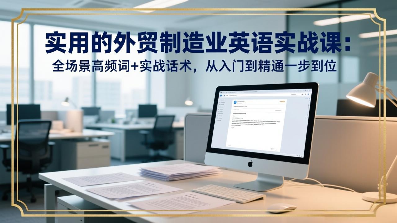 3d7b427c101340392e8afc4bfb89a9c4.jpeg 实用的外贸制造业英语实战课:全场景高频词+实战话术,从入门到精通一步到位