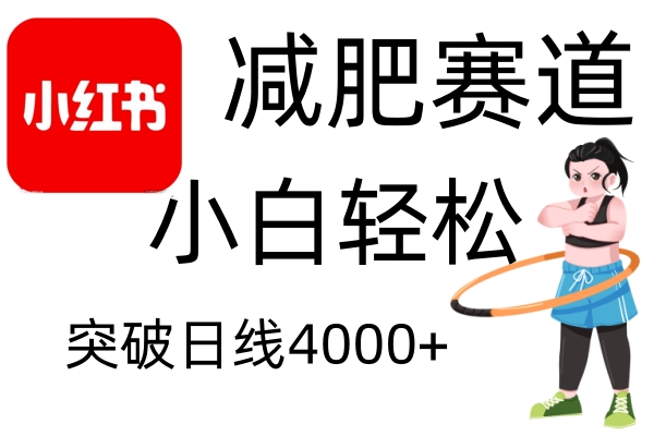 小红书减肥赛道,简单零成本,无需剪辑,不用动脑,小白轻松日利润4000+-鼎铸网