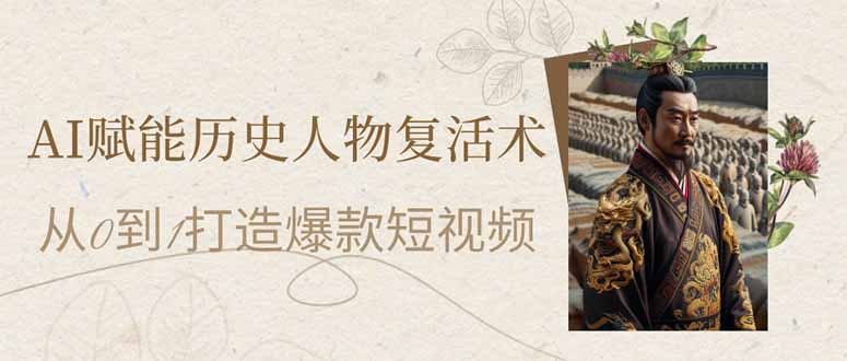 3ea673fba0d04c8a3469bb5716e6d81a.jpeg AI赋能历史人物复活术:从0到1打造爆款短视频
