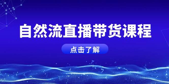 自然流直播带货课程，结合微付费起号，打造运营主播，提升个人能力-鼎铸网