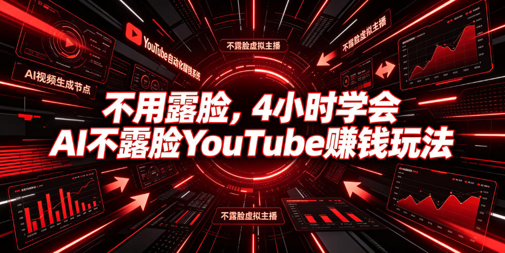 406a1133e334c738058dc28bf6423d5a.jpeg 不用露脸,4小时学会AI不露脸YouTube賺钱玩法【原创双语字幕】