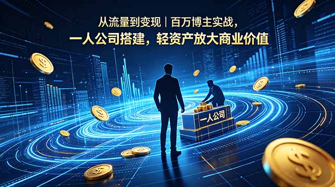 从流量到变现|百万博主实战,一人公司搭建,轻资产放大商业价值-鼎铸网