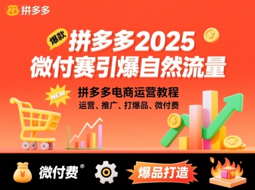 4070eef0d3e136e40f7372289c4aa38a.jpeg 拼多多2025微付费引爆自然流量,拼多多电商运营教程,运营、推广、打爆品、微付费(更新)