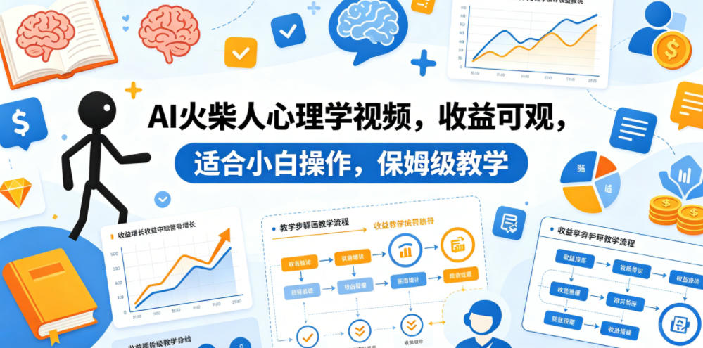 412bc1f7072b7526fcfd9d373c72fa2a.jpeg AI火柴人心理学视频,收益可观,适合小白操作,保姆级教学