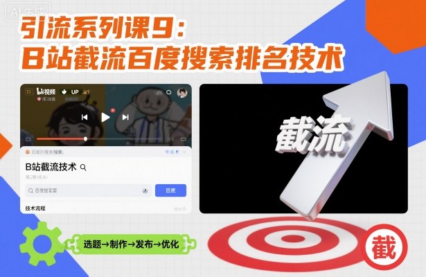 引流系列课9:B站截流百度搜索排名技术-鼎铸网