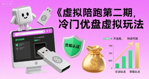 41e87b42e4e38025408556abece87ee5.jpeg 虚拟陪跑第二期,冷门优盘虚拟玩法,不违规,利润可观