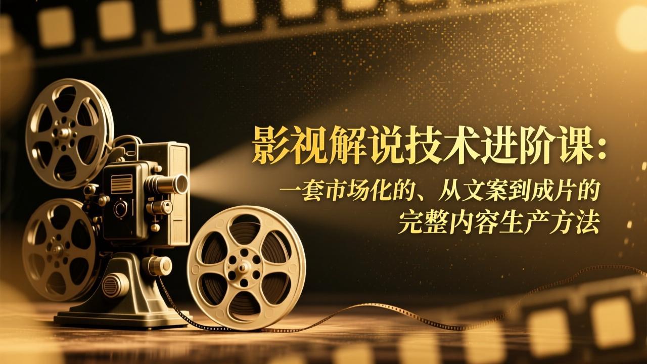 426839257b526c700a6f4091d7ed5781.jpeg 影视解说技术进阶课:一套市场化的、从文案到成片的完整内容生产方法