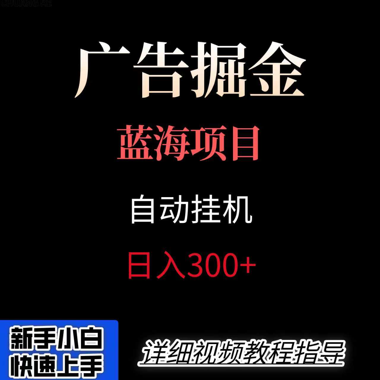 广告自动挂机掘金项目,小白轻松入手,迈出实现副业收入大于主业收入的一步-鼎铸网
