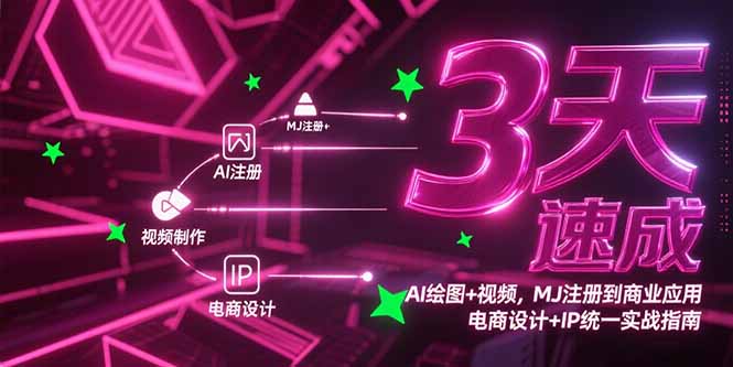 43f9435324680f1f9220401f7e2d5b18.jpeg 3天速成AI绘图+视频,MJ注册到商业应用,电商设计+IP统一实战指南