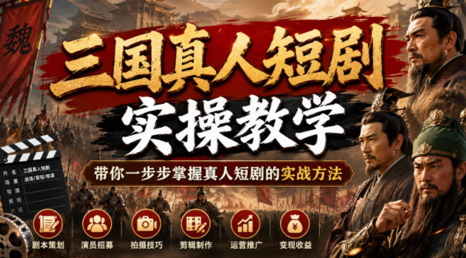 4414391fbf0092006746cc73be7bb479.jpeg 三国真人短剧实操教学,带你一步步掌握真人短剧的实战方法