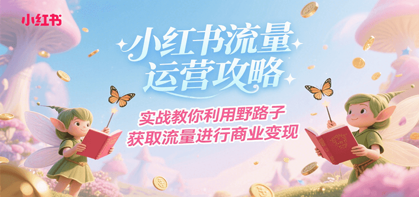 小红书流量运营攻略，实战教你利用野路子获取流量进行商业变现-鼎铸网
