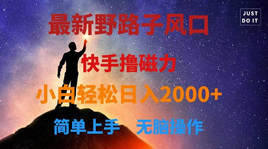 45c2bc1434bd2c598faea5c0f226e161.jpeg 最新风口!快手撸磁力,野路子,小白无脑操作日入2000+