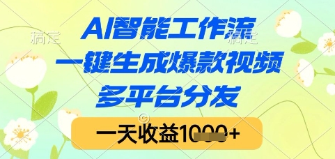 4637538cb1d0d584f5db04ab04859619.jpeg AI智能工作流,一键生成爆款视频,多平台分发,一天收益1k+【揭秘】
