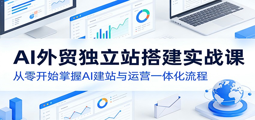 AI外贸独立站搭建实战课:从零开始掌握AI建站与运营一体化流程-鼎铸网