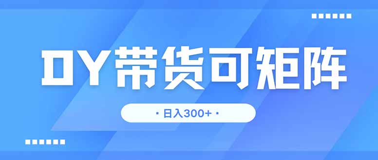 DY带货，日入300＋矩阵无上限-鼎铸网