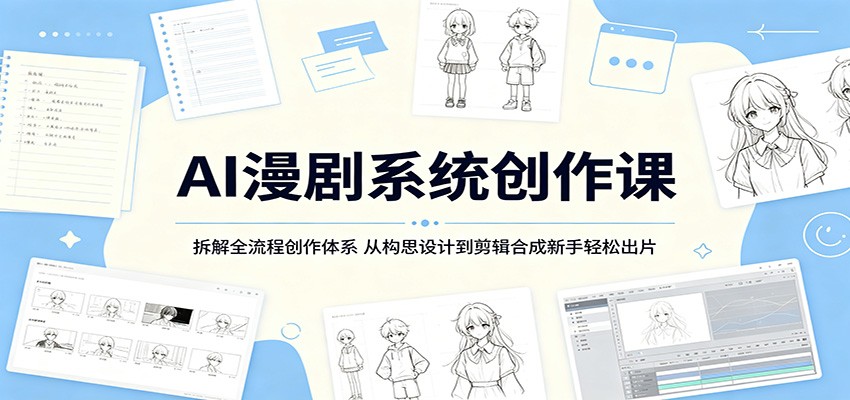 AI漫剧系统创作课:拆解全流程创作体系,从构思设计到剪辑合成新手轻松出片-鼎铸网