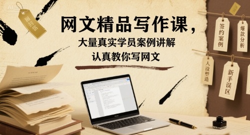 48e36b0fd28ec50dd4b3237420ec1321.jpeg 网文精品写作课,大量真实学员案例讲解,认真教你写网文
