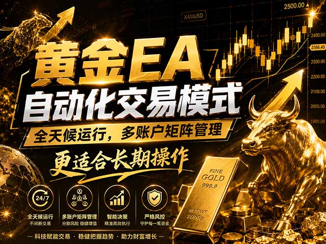 黄金EA量化:多窗口矩阵稳定运行,系统自动执行,收益空间持续放大-鼎铸网