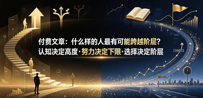 付费文章：什么样的人最有可能跨越阶层？认知决定高度·努力决定下限·选择决定阶层-鼎铸网