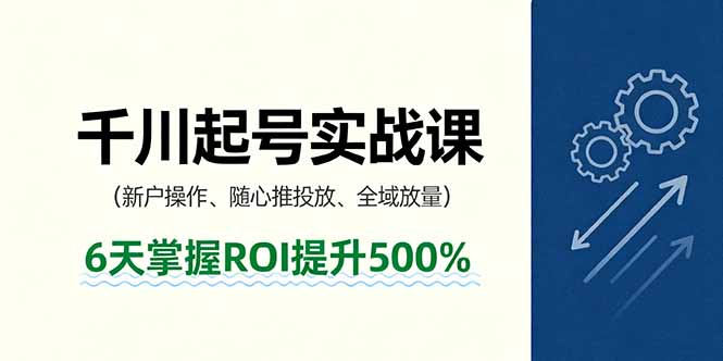 49ccf7d6cb60f9f02f526becb2e5be7e.jpeg 抖音千川起号实战课,新户操作,随心推投放,全域放量,6天掌握ROI提升500%