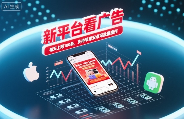 4a1bc7841862e05c93bde3c9e58f51df.jpeg 新平台看广告,养好机一条0.3到5米,每天上限100条,支持苹果安卓可批量操作