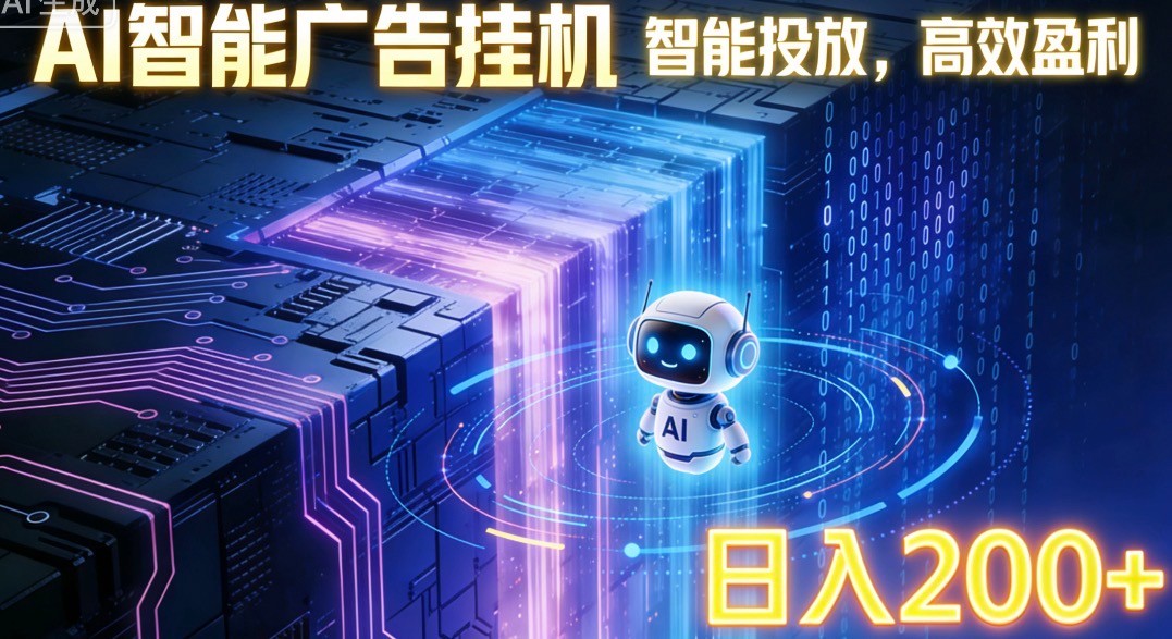 ai智能广告挂机项目,合规挂载广告即可赚取收益,单日收益可达400~500+-鼎铸网
