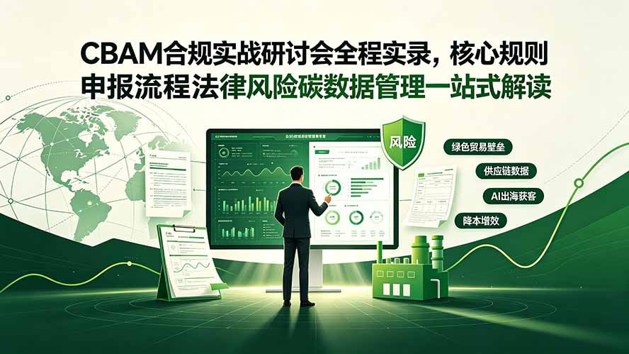 4af7a3da424ff8fab181aa5d7791f23e.jpeg CBAM合规实战研讨会全程实录,核心规则申报流程法律风险碳数据管理一站式解读