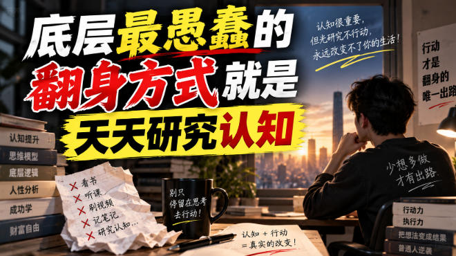 付费文章：底层最愚蠢的翻身方式就是天天研究认知-鼎铸网